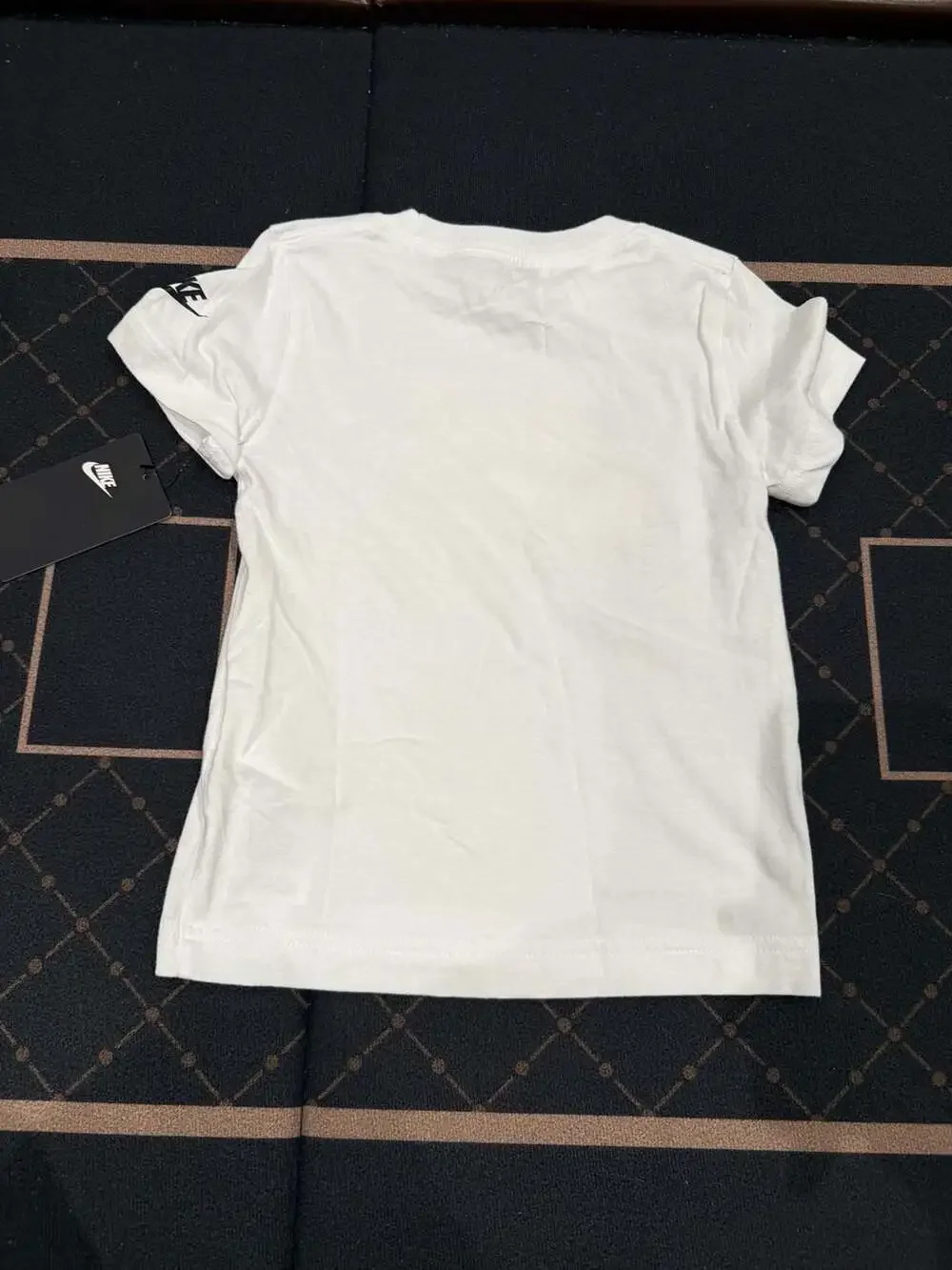 Nike Boys Faux Mesh Futura Short Sleeve Tee White 3T